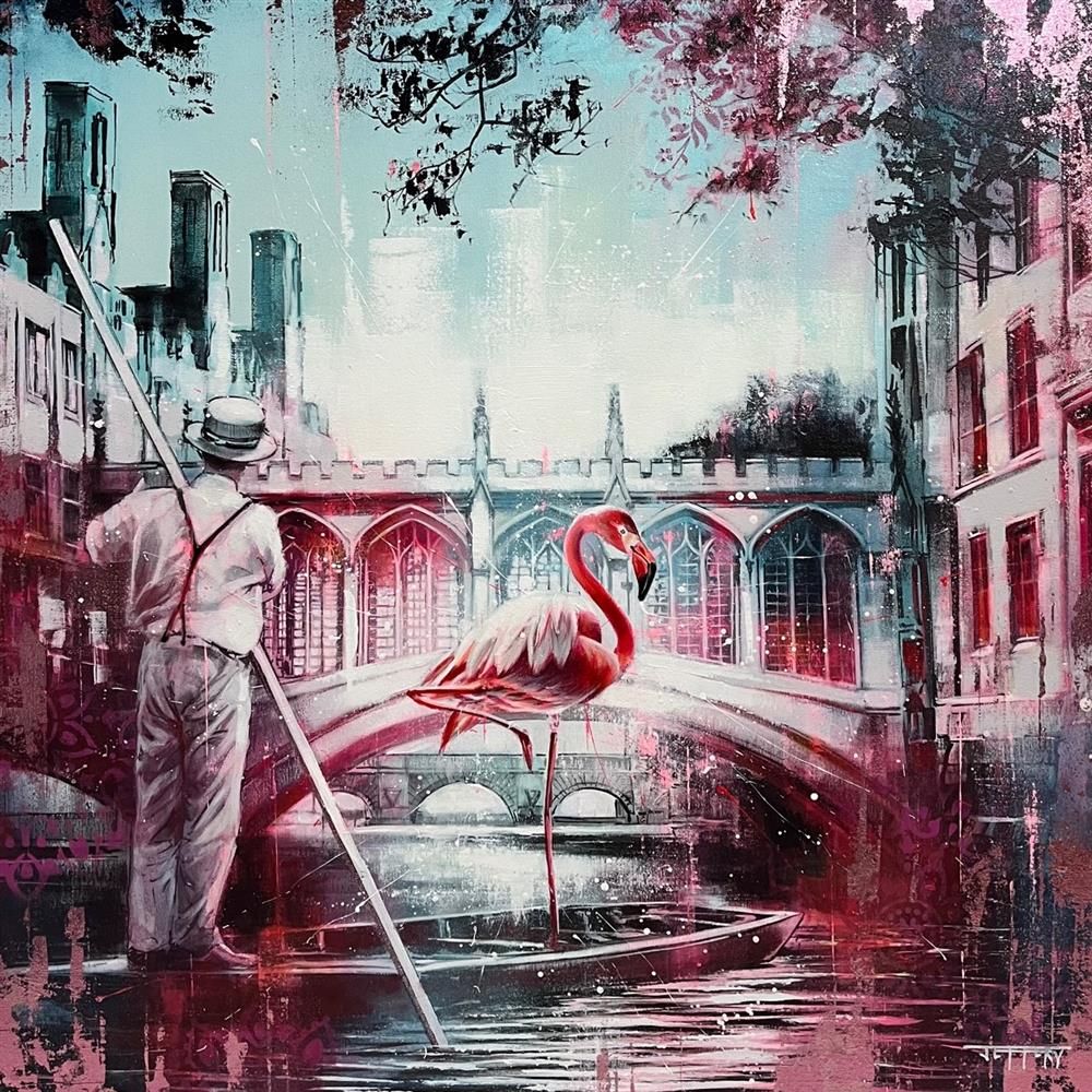 Ben Jeffery - 'Punting In Pink II' - Framed Original Art