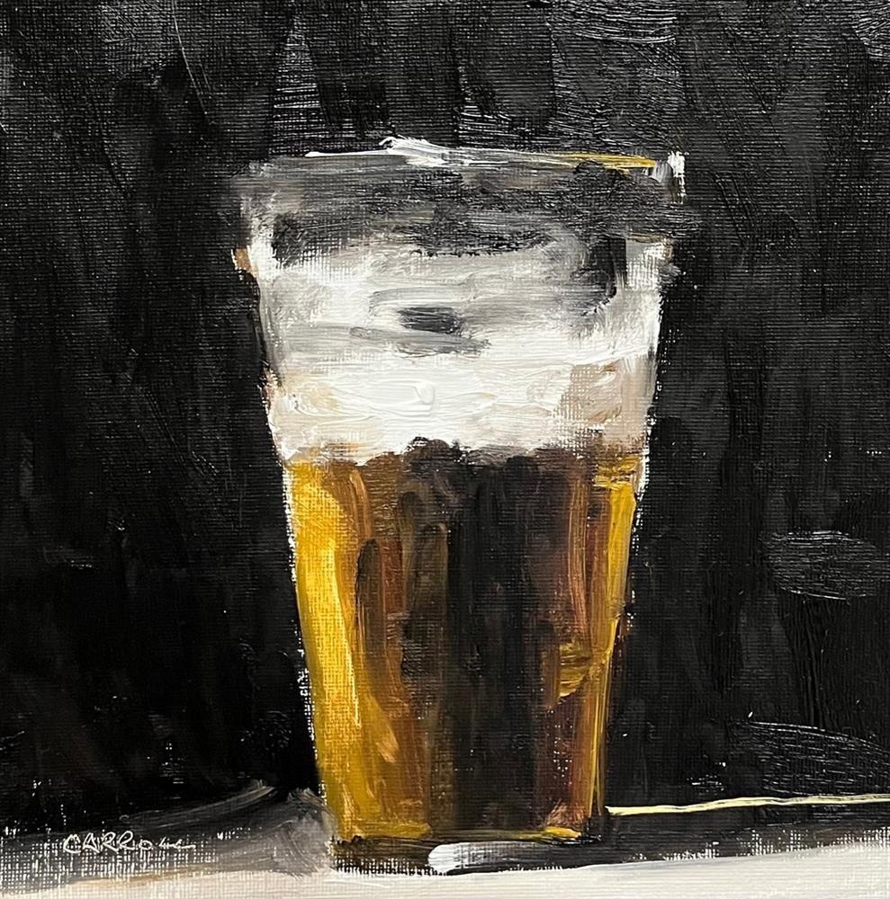 Neil Carroll - 'Glass Of Beer' - Framed Original Painting