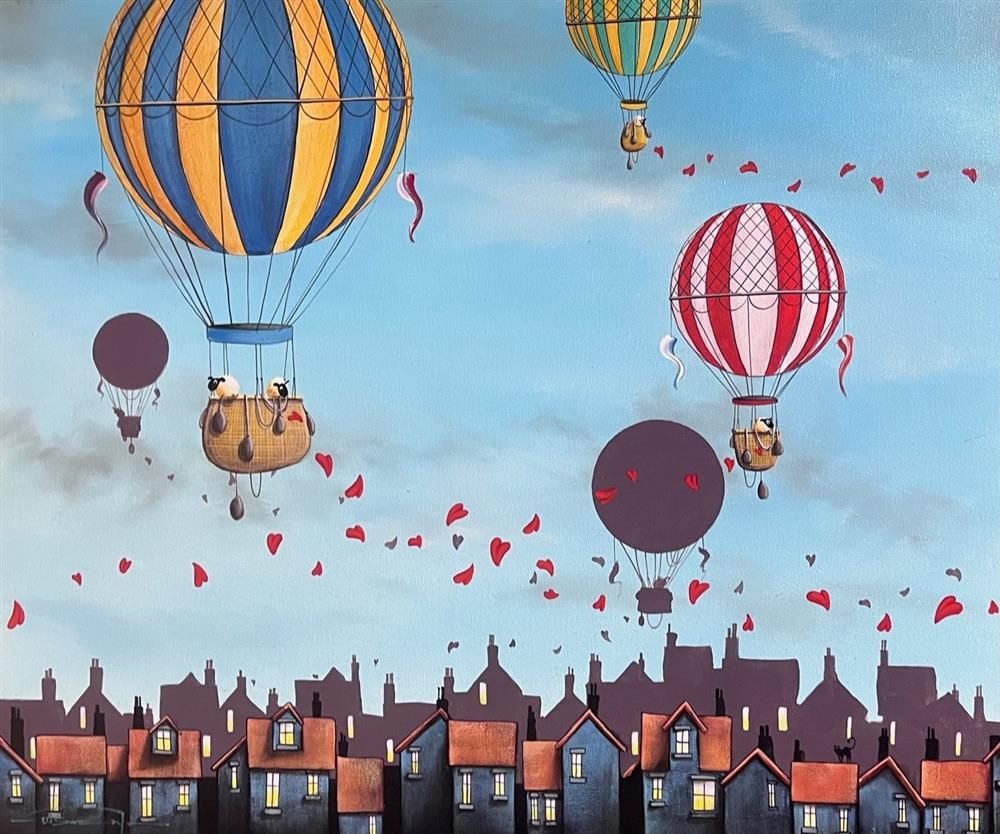 Dale Bowen -  'Balloon Race' - Framed Original Art