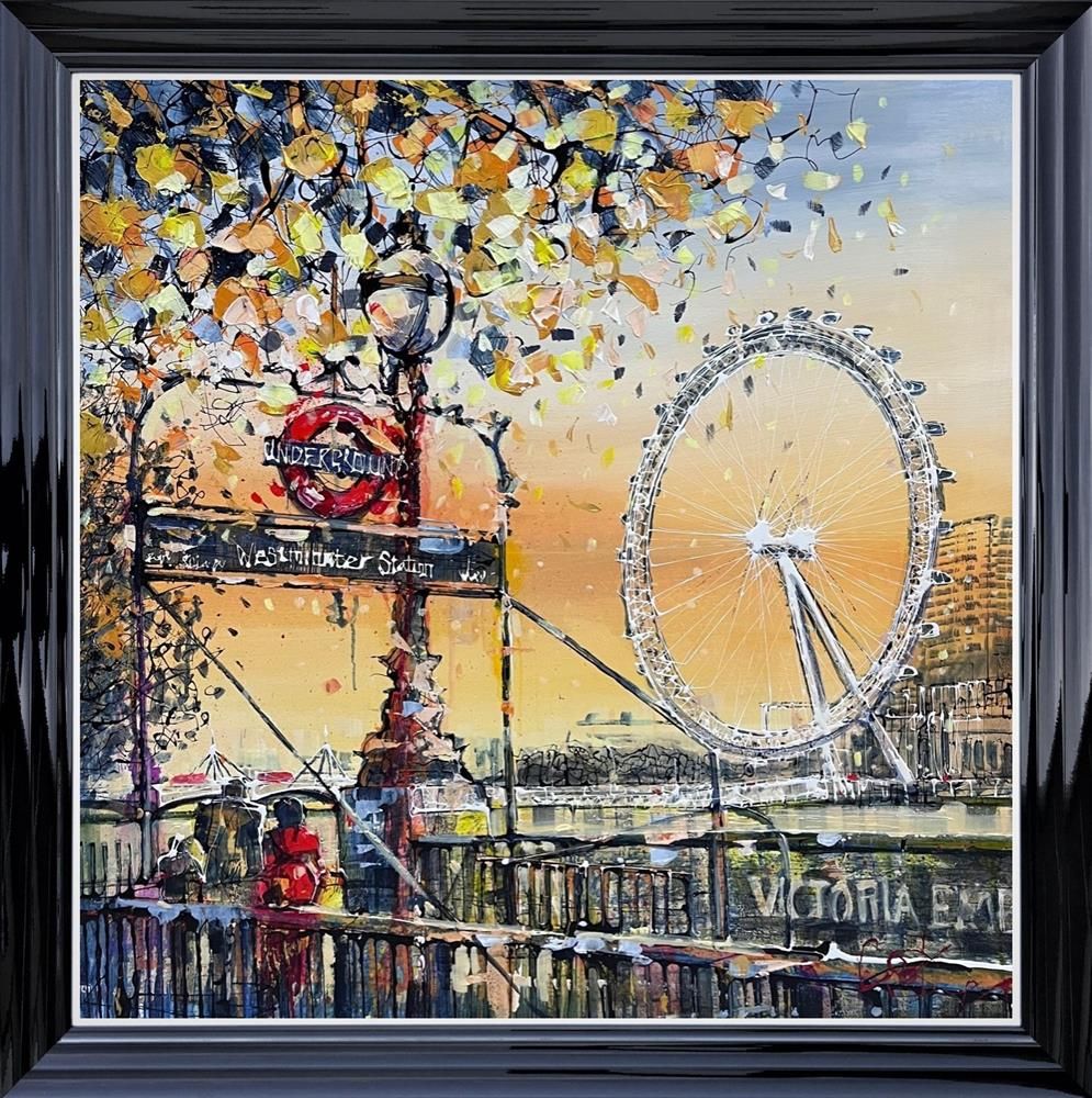 Nigel Cooke - 'London's Big Wheel'  - Framed Original Artwork