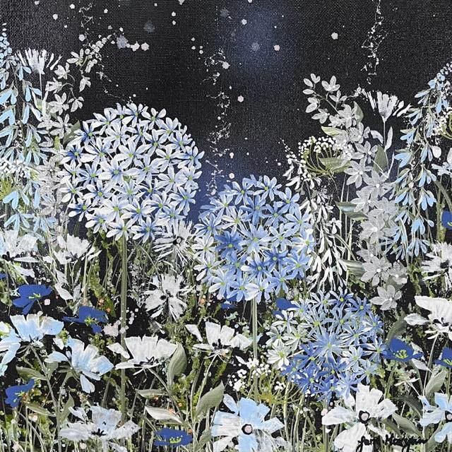 Jane Morgan - 'Blue Lights' - Framed Original Art