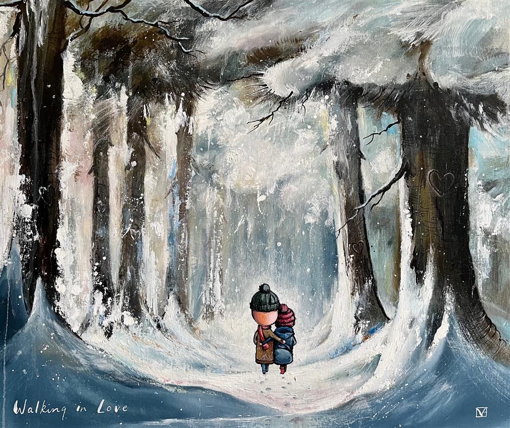 Michael Abrams - 'Walking In Love' - Framed Original Art