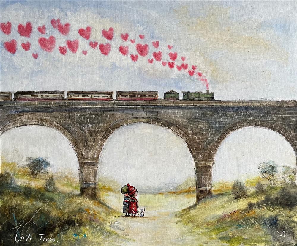 Michael Abrams - 'Love Train' - Framed Original Art