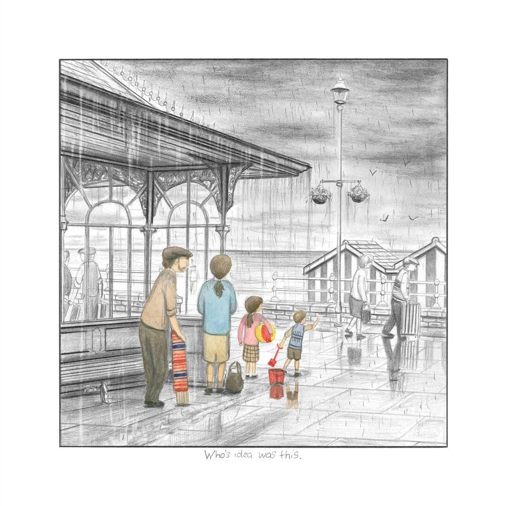 Leigh Lambert - 'Who's Idea Was This- Sketch' - Framed Limited Edition