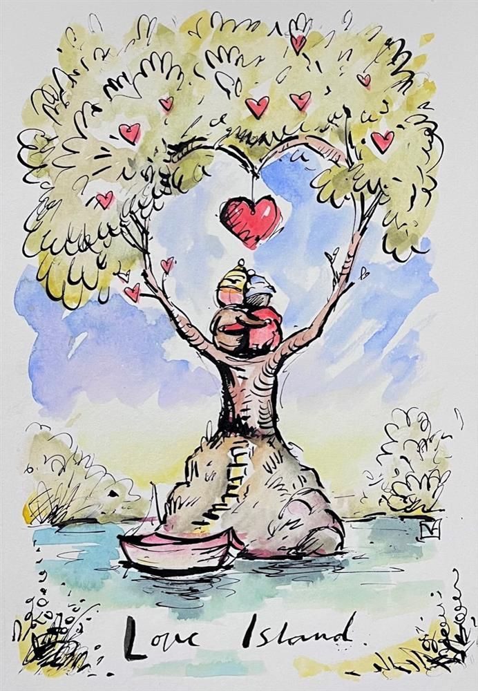 Michael Abrams - 'Love Island' - Framed Original Study