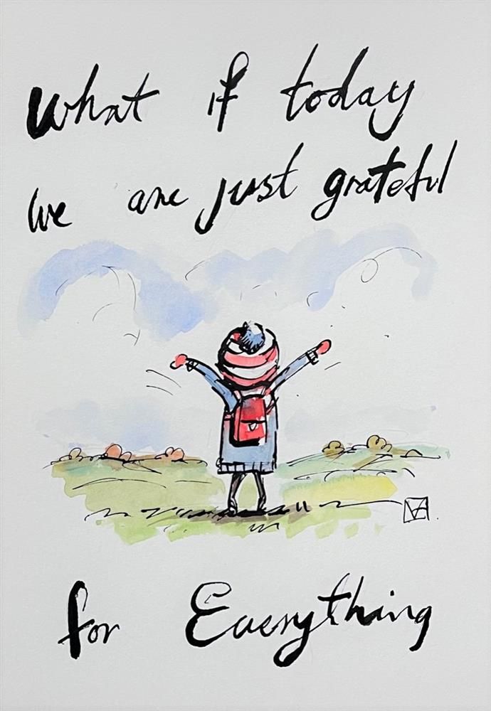 Michael Abrams - 'Grateful For Everything' - Framed Original Study