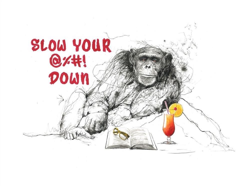 Scott Tetlow - 'Slow Your @%!' - Framed Original Art