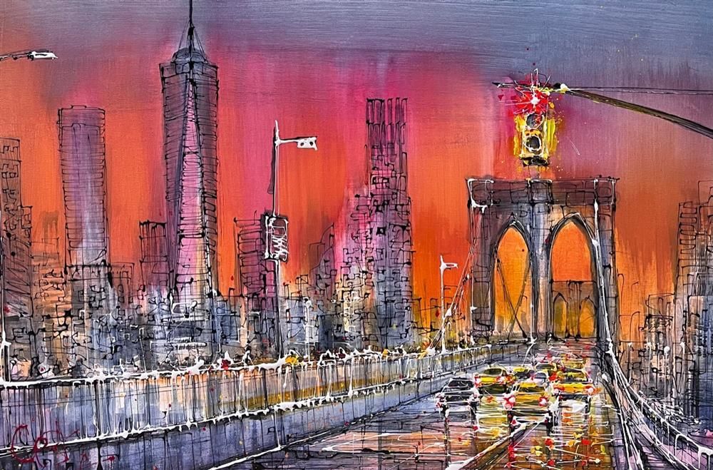 Nigel Cooke - 'Crossing Brooklyn'  - Framed Original Artwork