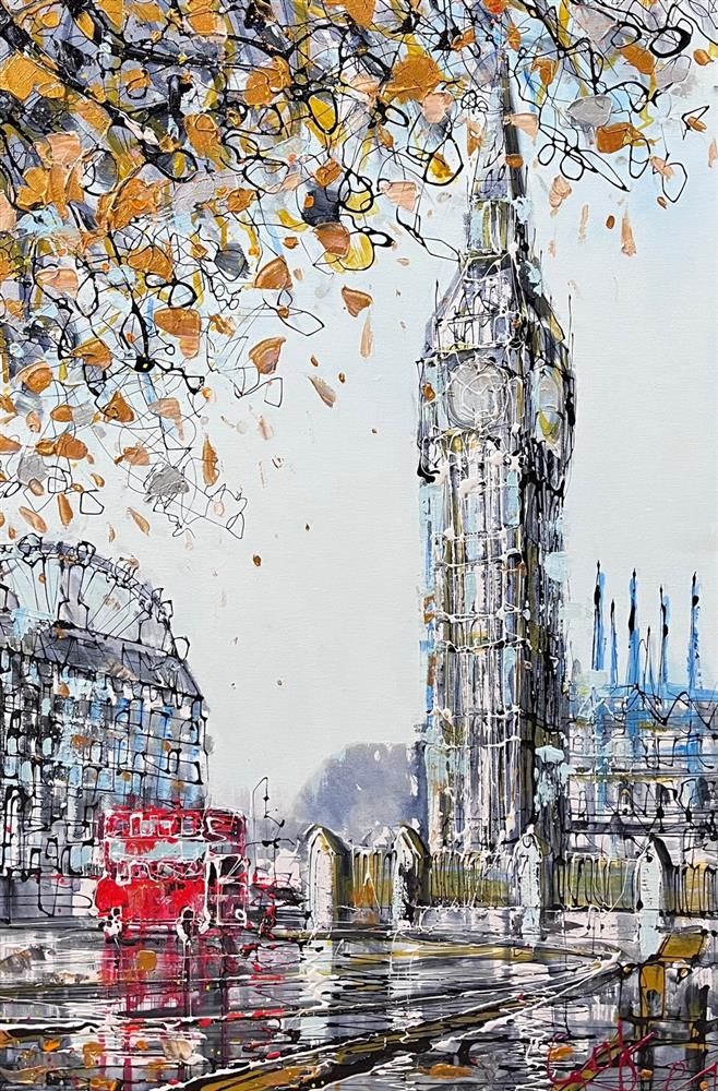 Nigel Cooke - 'City Chimes'  - Framed Original Artwork
