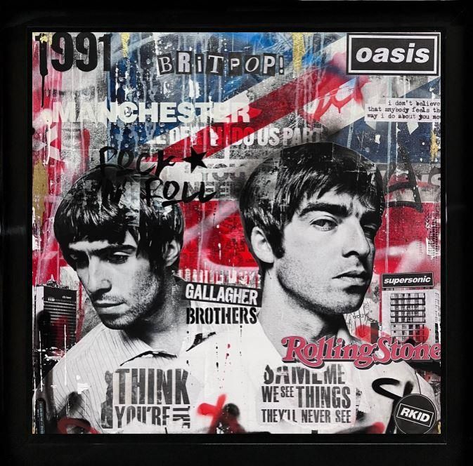 Add Subtract- 'Rock And Roll Star' - Framed Original Art