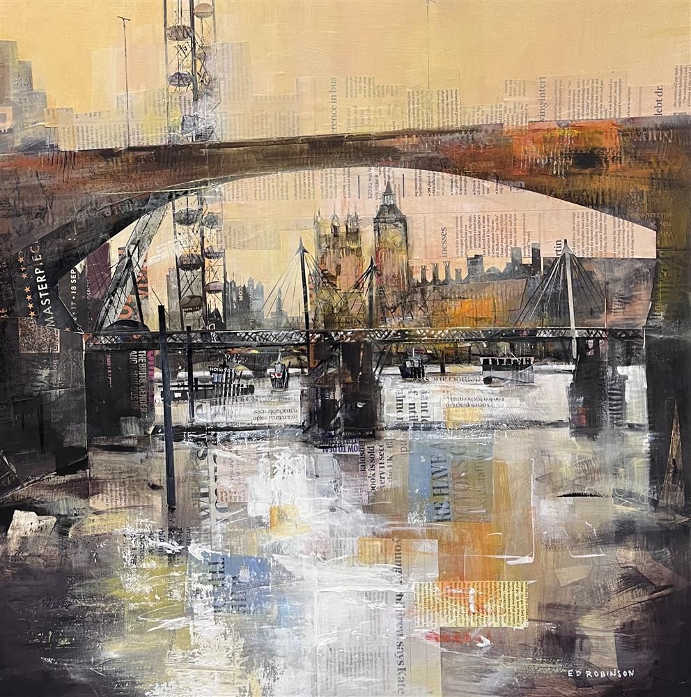 Ed Robinson - 'London Sunset Haze'  - Framed Original Artwork