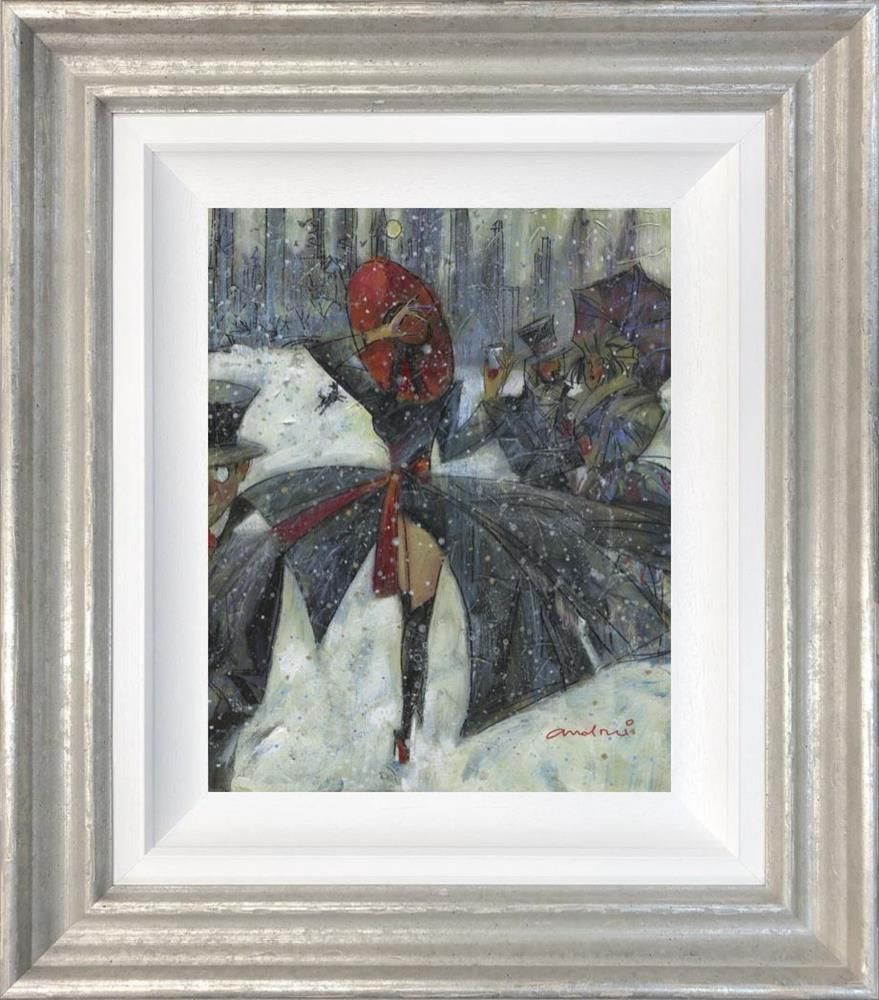 Andrei Protsouk - 'Dog Walker' - Framed Original Art