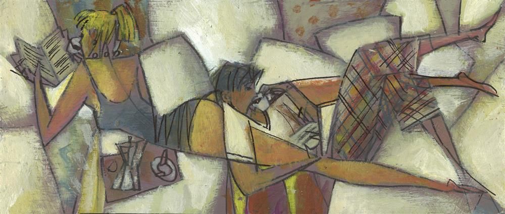 Andrei Protsouk - 'Laying Down' - Framed Original Art