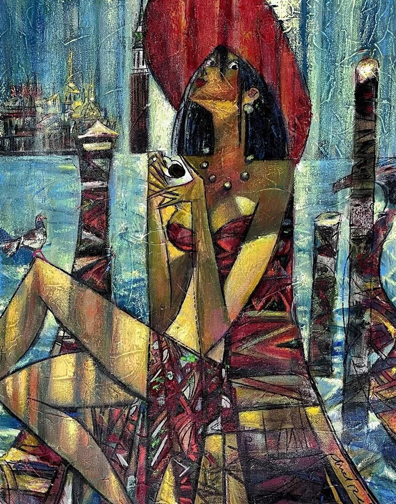 Andrei Protsouk - 'Prima Gondoliero' - Framed Original Art