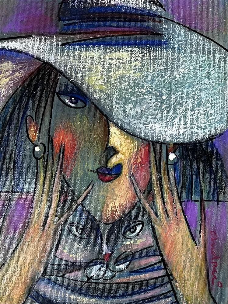 Andrei Protsouk - 'Cat' - Framed Original Art