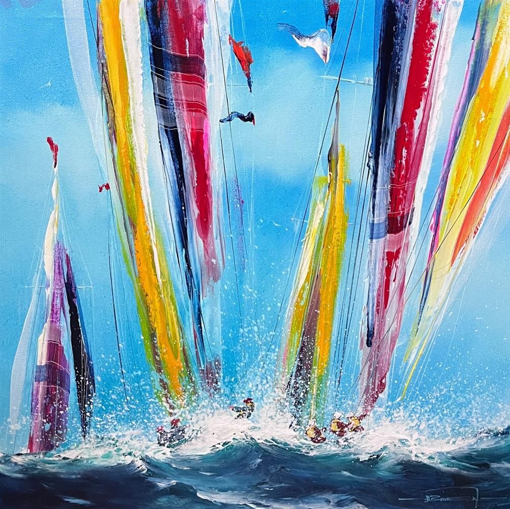 Dale Bowen - 'Our Flags Raised' - Framed Original Art