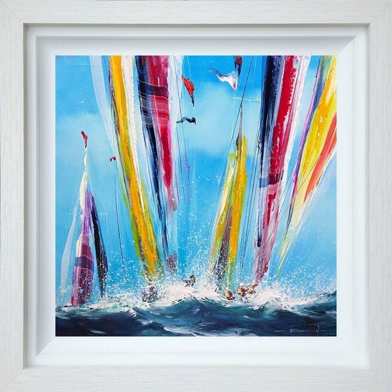 Dale Bowen - 'Our Flags Raised' - Framed Original Art