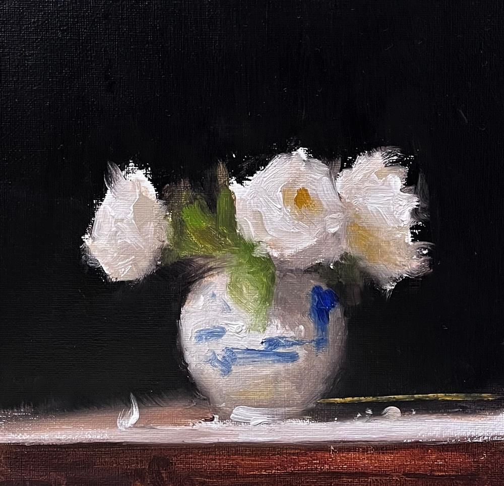 Neil Carroll - 'Three Roses' - Framed Original Painting