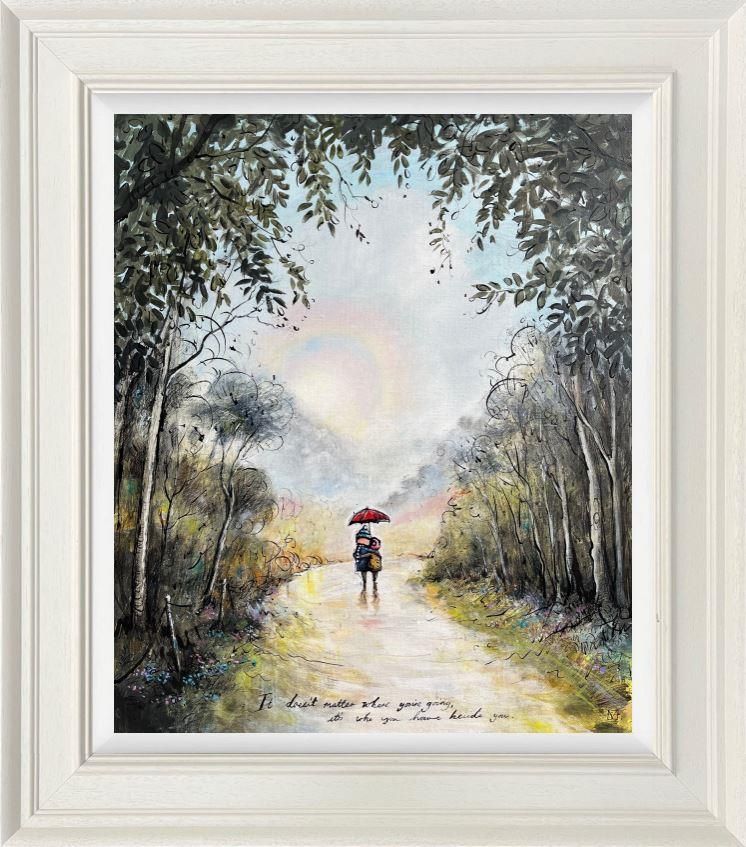 Michael Abrams - 'It Doesn't Matter Where You're Going ' - Framed Original Art