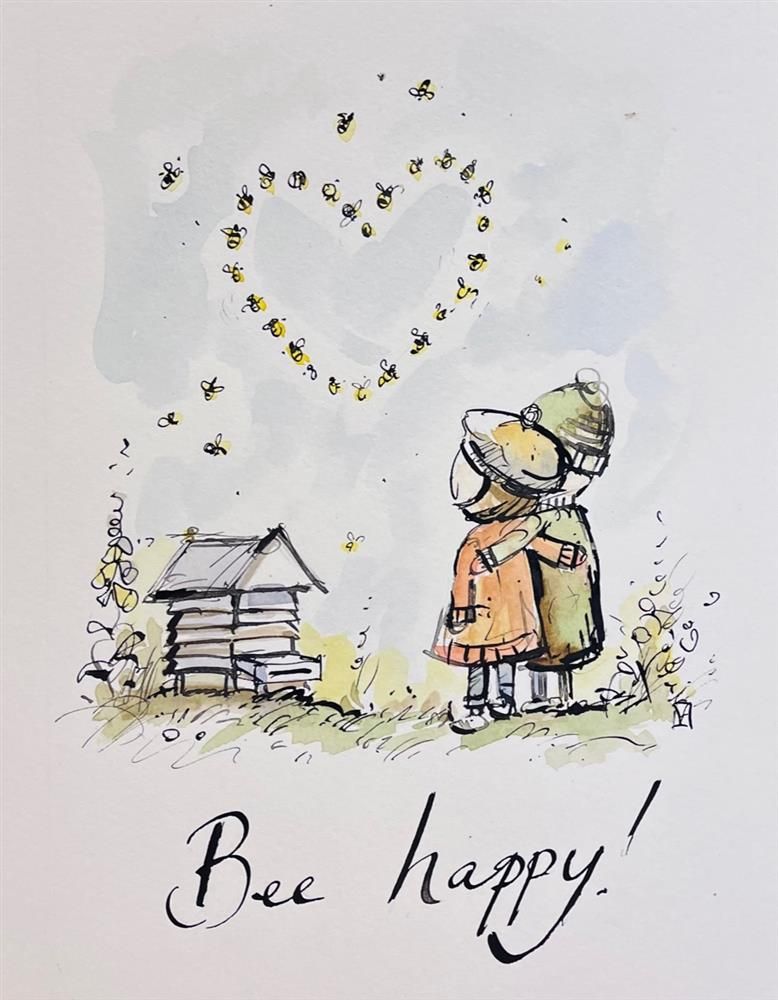 Michael Abrams - 'Be Happy' - Framed Original Art