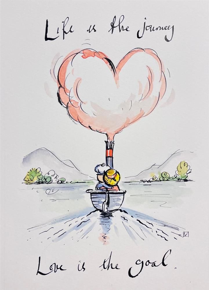 Michael Abrams - 'Love Is The Goal' - Framed Original Art