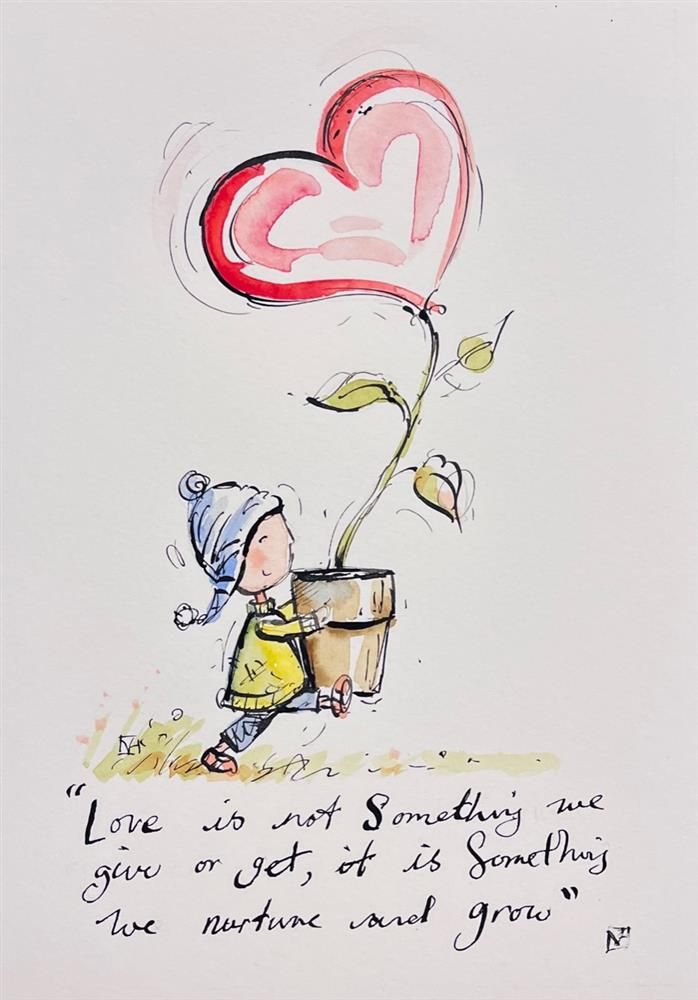 Michael Abrams - 'Grow Love' - Framed Original Art