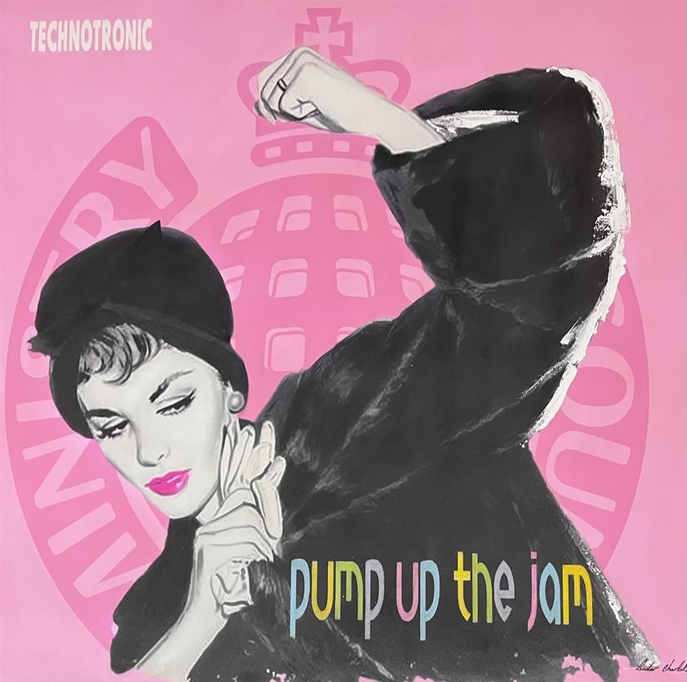 Linda Charles - 'Pump Up The Jam' - Framed Original Artwork