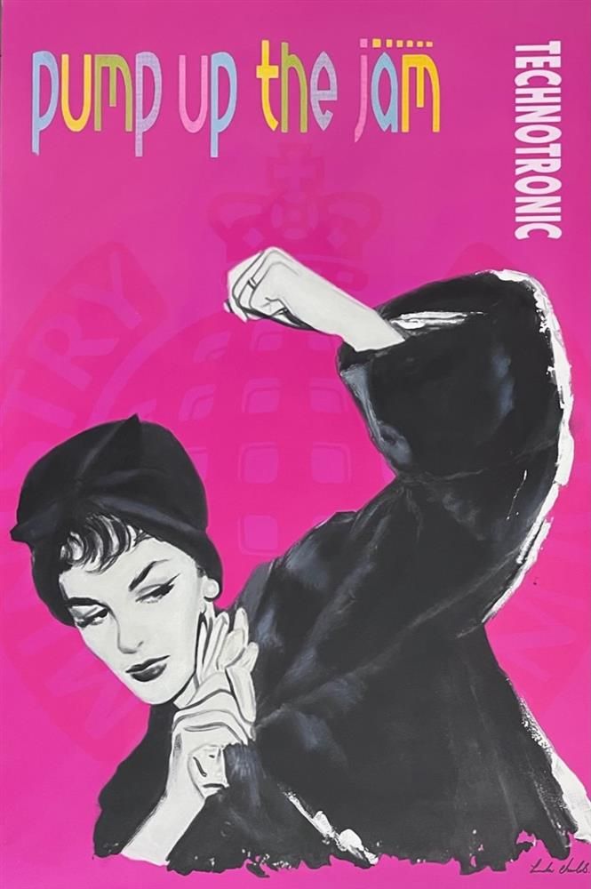 Linda Charles - 'Pump Up The Jam' - Framed Original Artwork