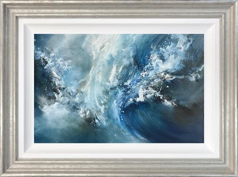 Alison Johnson - 'Crashing Waves' - Framed Original Artwork