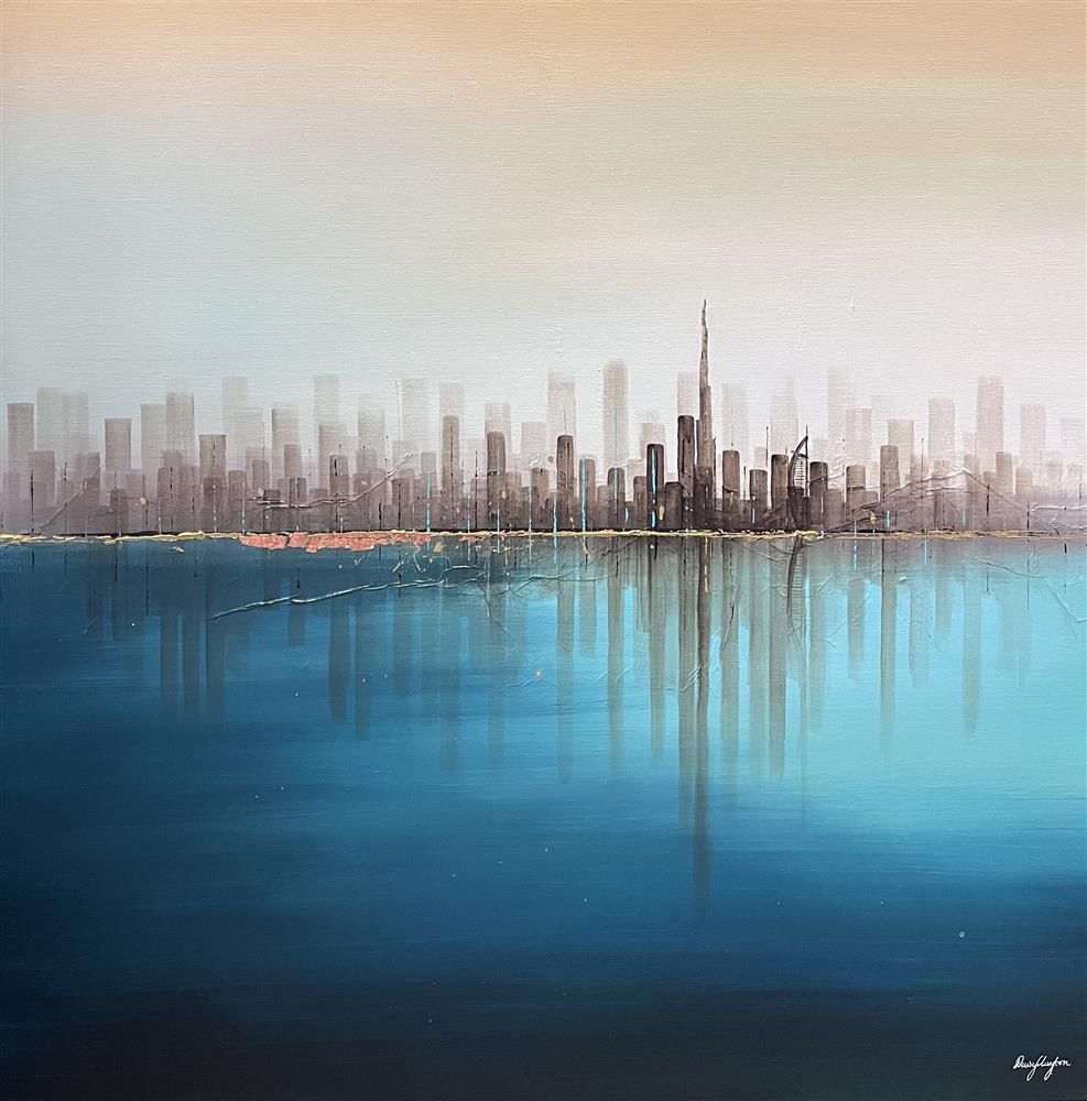 Daisy Clayton -  'Dubai Heights' - Framed Original Artwork