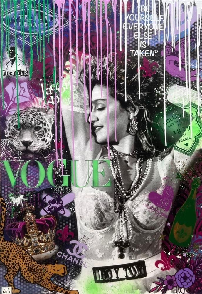 Hue Folk - 'Material Girl' - Framed Original Art