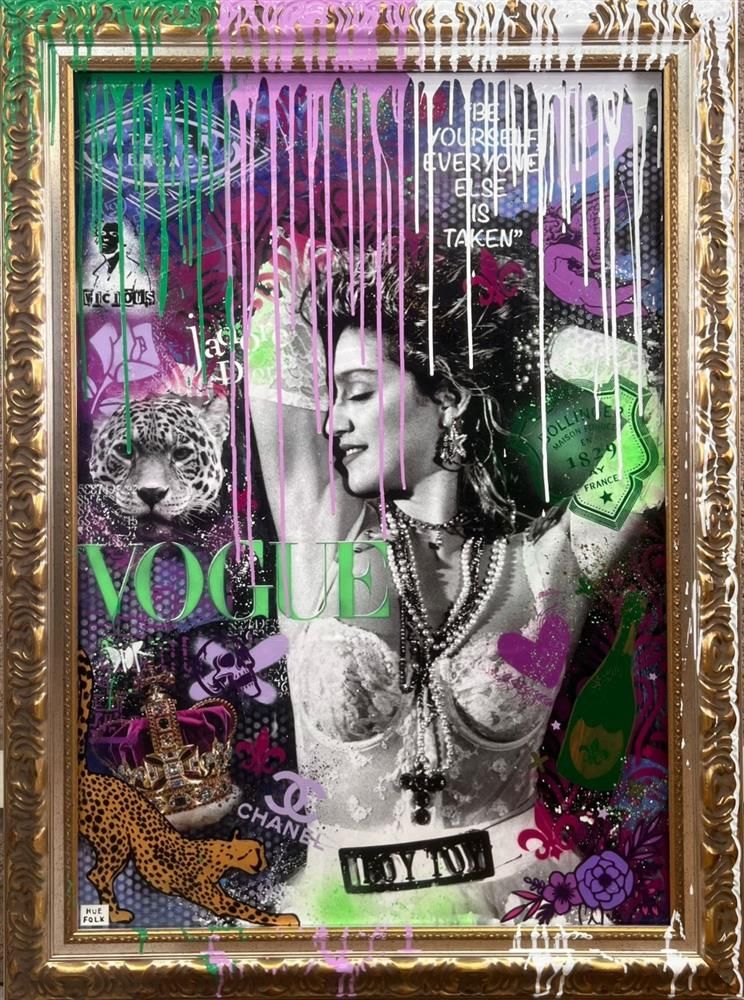 Hue Folk - 'Material Girl' - Framed Original Art