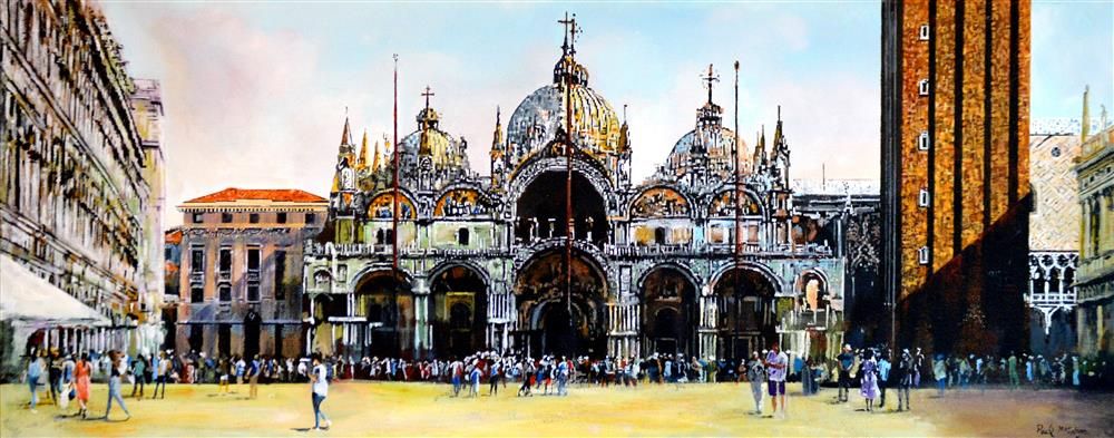 Paul McIntyre - 'Summertime In St Marks Square' - Framed Original Art
