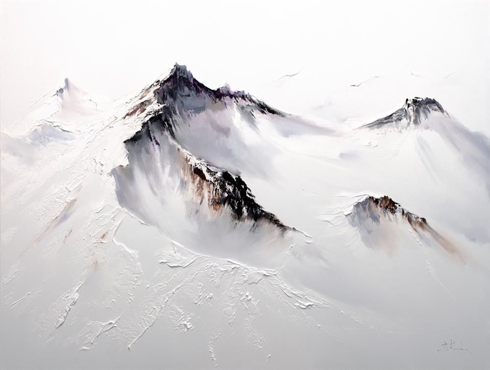 Bozhena Fuchs- 'Mountain Bliss' - Framed Original Artwork