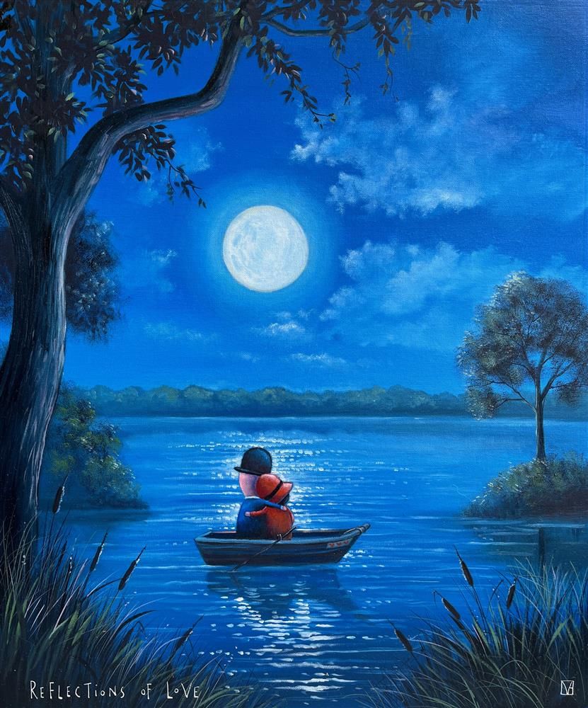 Michael Abrams - 'Reflections Of Love' - Framed Original Art