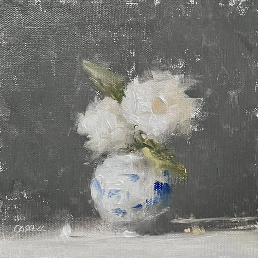 Neil Carroll - 'Rose Vase' - Framed Original Painting