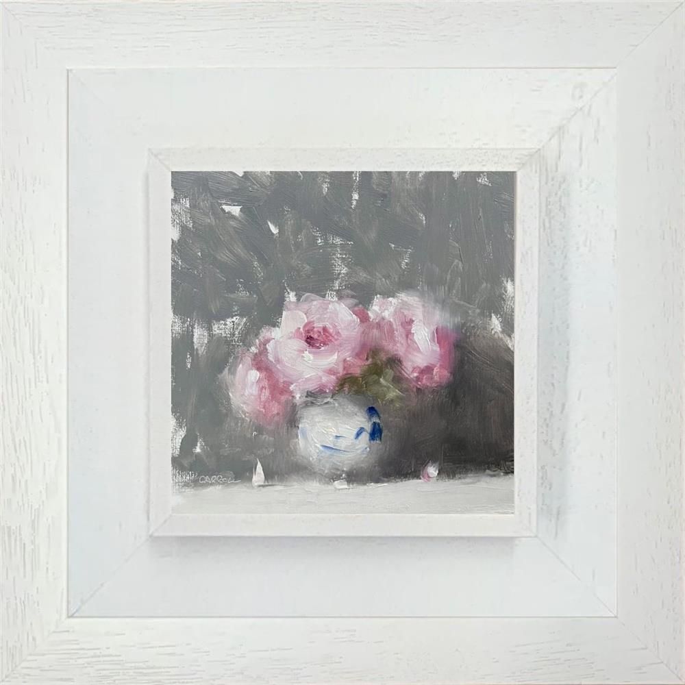 Neil Carroll -  'Vase Of Pink Roses' - Framed Original Painting