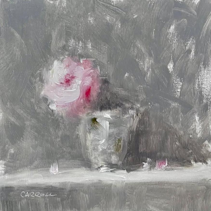 Neil Carroll -  'Pink Rose' - Framed Original Painting