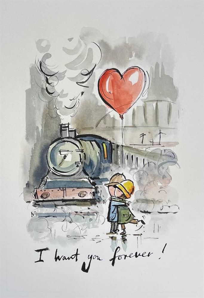 Michael Abrams - 'I Want You Forever' - Framed Original Art