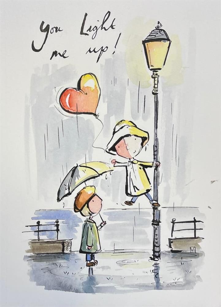 Michael Abrams - 'You Light Me Up' - Framed Original Art