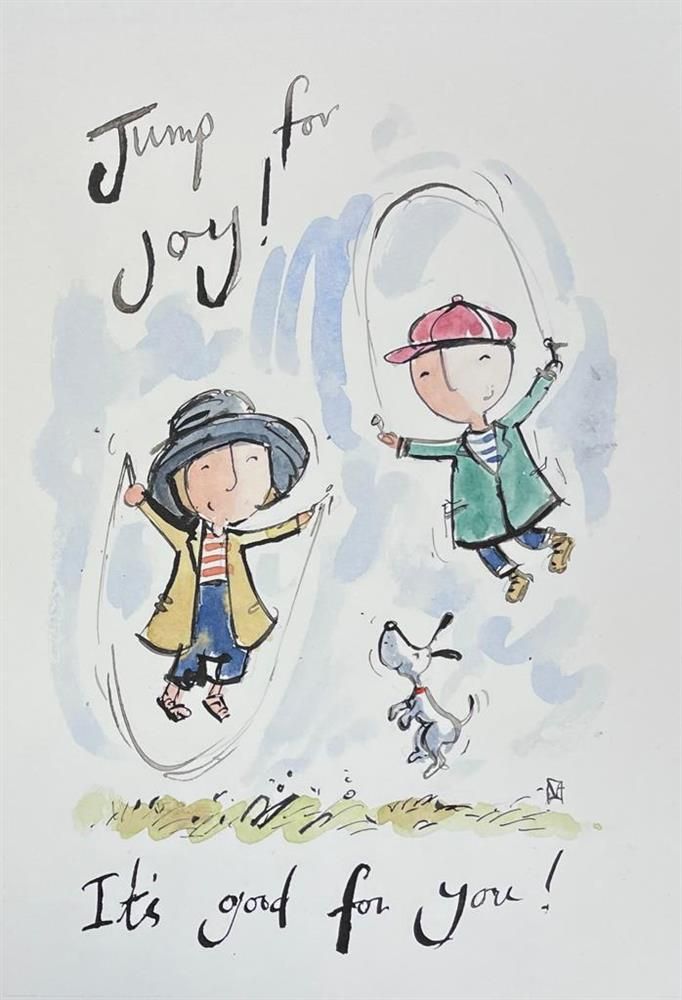 Michael Abrams - 'Jump For Joy!' - Framed Original Art