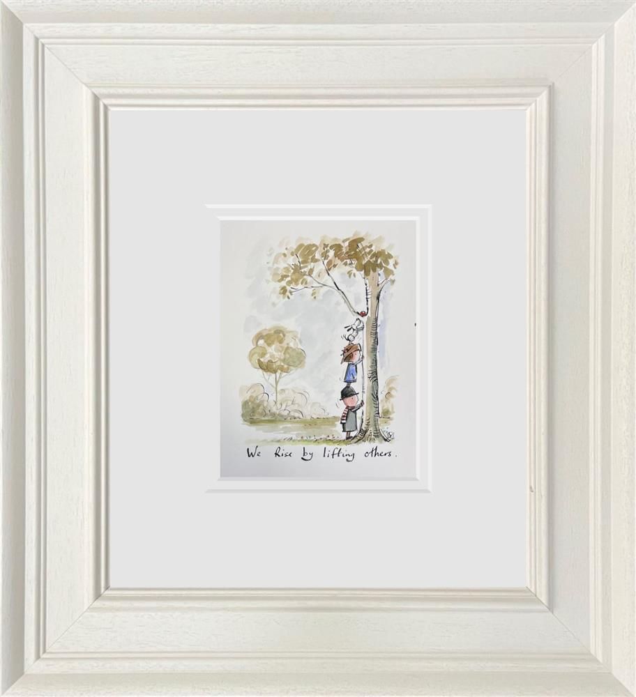 Michael Abrams - 'We Rise By Helping Others' - Framed Original Art