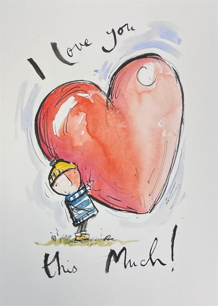 Michael Abrams - 'I Love You This Much!' - Framed Original Art
