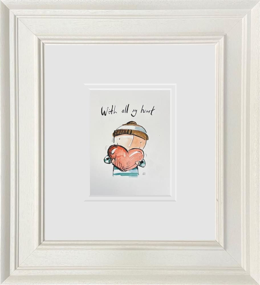 Michael Abrams - 'With All My Heart' - Framed Original Art