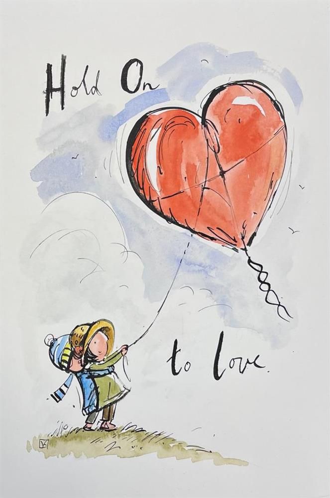 Michael Abrams - 'Hold On To Love' - Framed Original Art