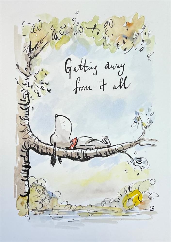 Michael Abrams - 'Getting Away From It All' - Framed Original Art