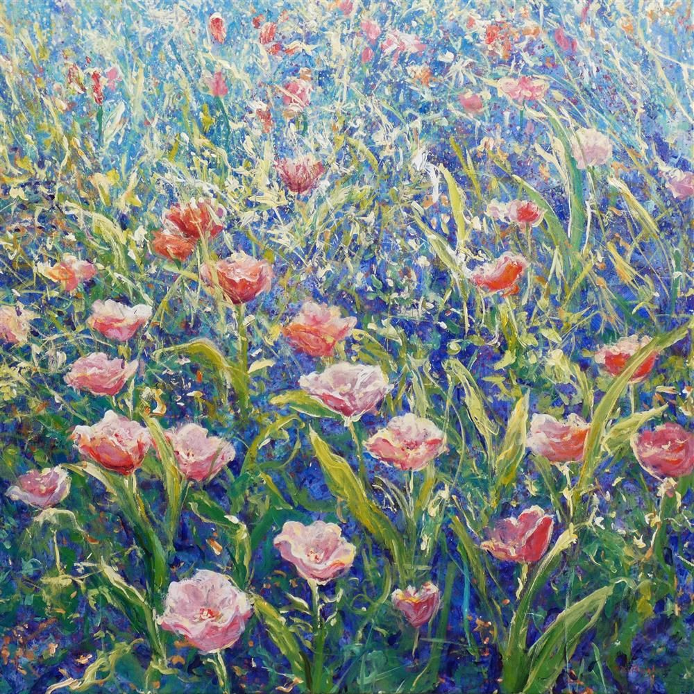 Mariusz Kaldowski - 'Field Of Tulips' - Framed Original Art