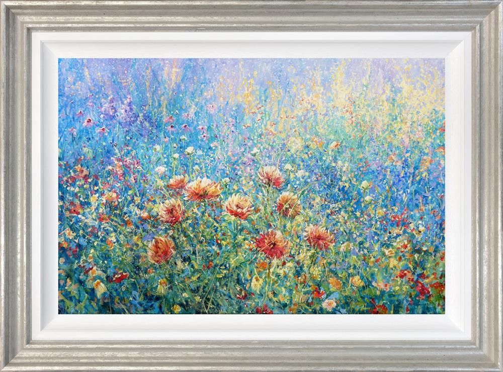 Mariusz Kaldowski - 'Dahlias' - Framed Original Art