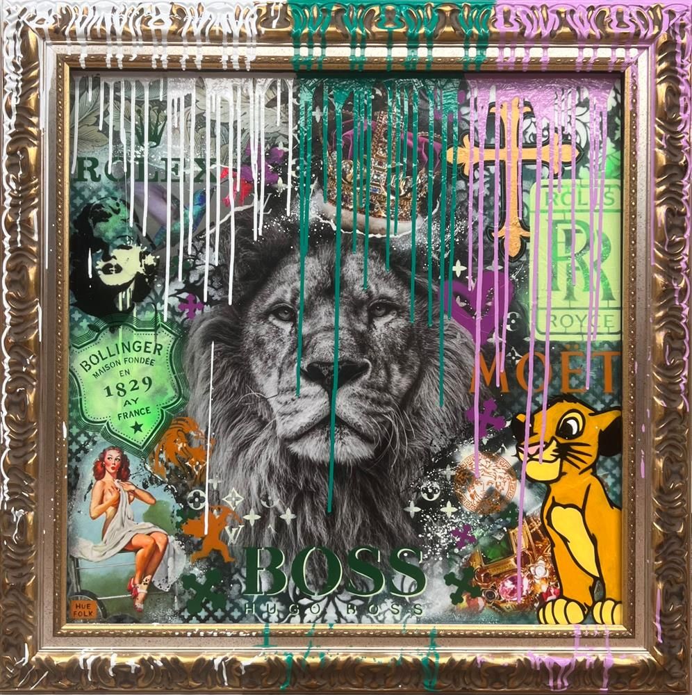 Hue Folk - 'The King' - Framed Original Art