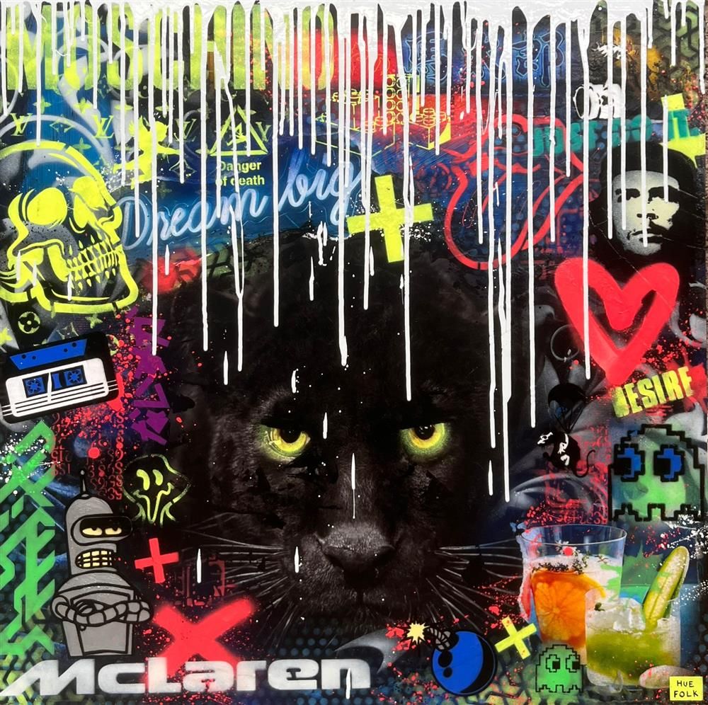 Hue Folk - 'Dream Big' - Framed Original Art